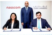 Dubai Chambers and NASSCOM officials signing MoU on Agentic AI cooperation