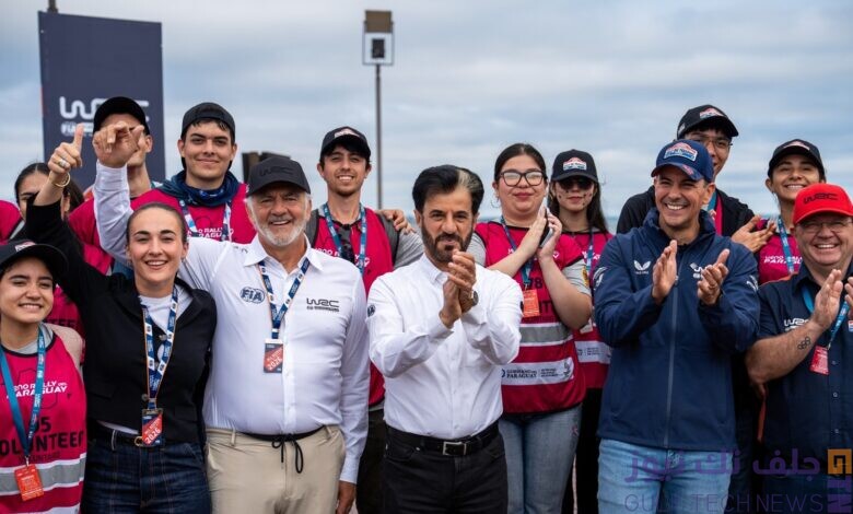 PARAGUAYAN PRESIDENT SANTIAGO PEÑA AND FIA PRESIDENT MOHAMMED BEN SULAYEM CELEBRATE THE START OF A NEW ERA OF RALLYING IN ENCARNACIÓN